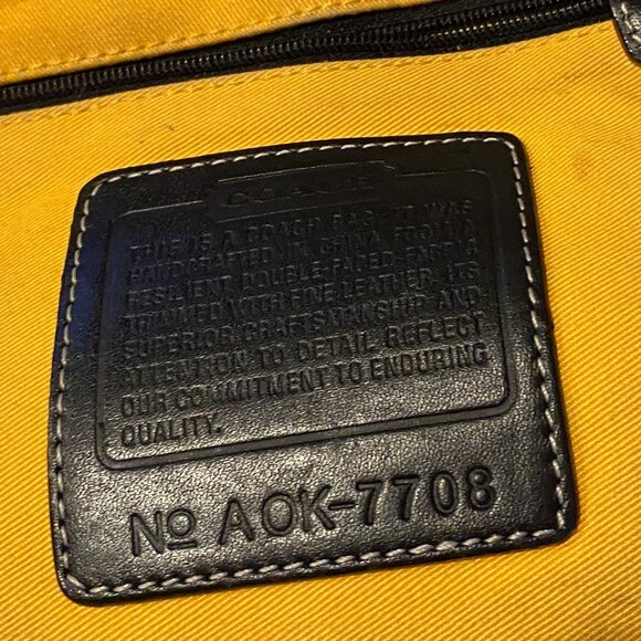 Large Coach Canvas/Leather Tote # 7708 TLC - Picture 13 of 14